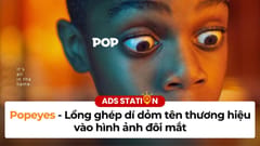 POPEYES: Lồng ghép dí dỏm tên thương hiệu vào hình ảnh đôi mắt