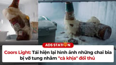 Coors Light: Tái hiện hình ảnh những chai bia bị vỡ tung nhằm “cà khịa đối thủ