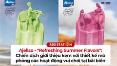Ajellso - Refreshing Summer Flavors: Chiến dịch giới thiệu kem với thiết kế mô phỏng các hoạt động vui chơi tại bãi biển