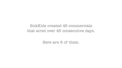 TVC SickKids: Better Tomorrows