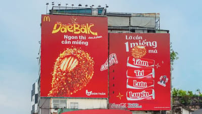 Quảng cáo ngoài trời của McDonald’s x Coca-Cola x Oreo
